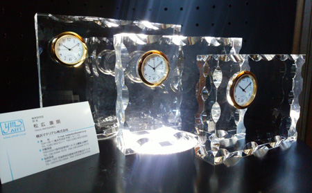 ガラス置時計のサイズ